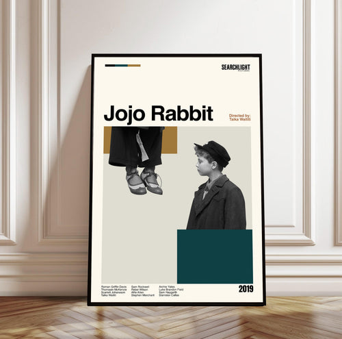 Jojo Rabbit Poster - Movie Poster - Midcentury Modern Art - Minimalist Print - Retro Poster - Vintage Print Art - Wall Art - Gifts for him