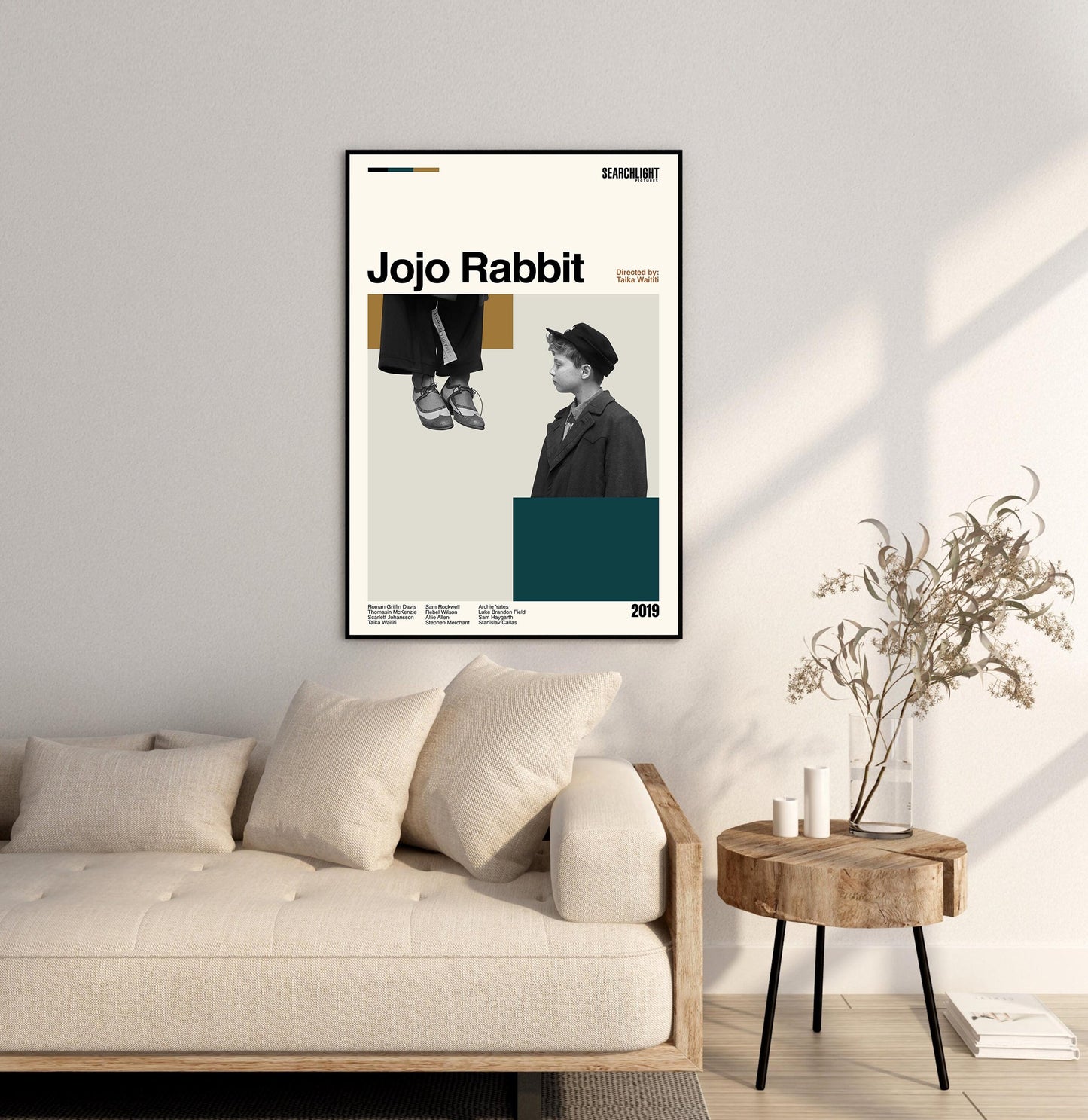 Jojo Rabbit Poster - Movie Poster - Midcentury Modern Art - Minimalist Print - Retro Poster - Vintage Print Art - Wall Art - Gifts for him