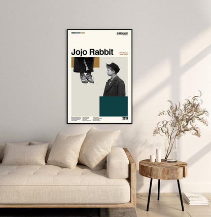 Jojo Rabbit Poster - Movie Poster - Midcentury Modern Art - Minimalist Print - Retro Poster - Vintage Print Art - Wall Art - Gifts for him