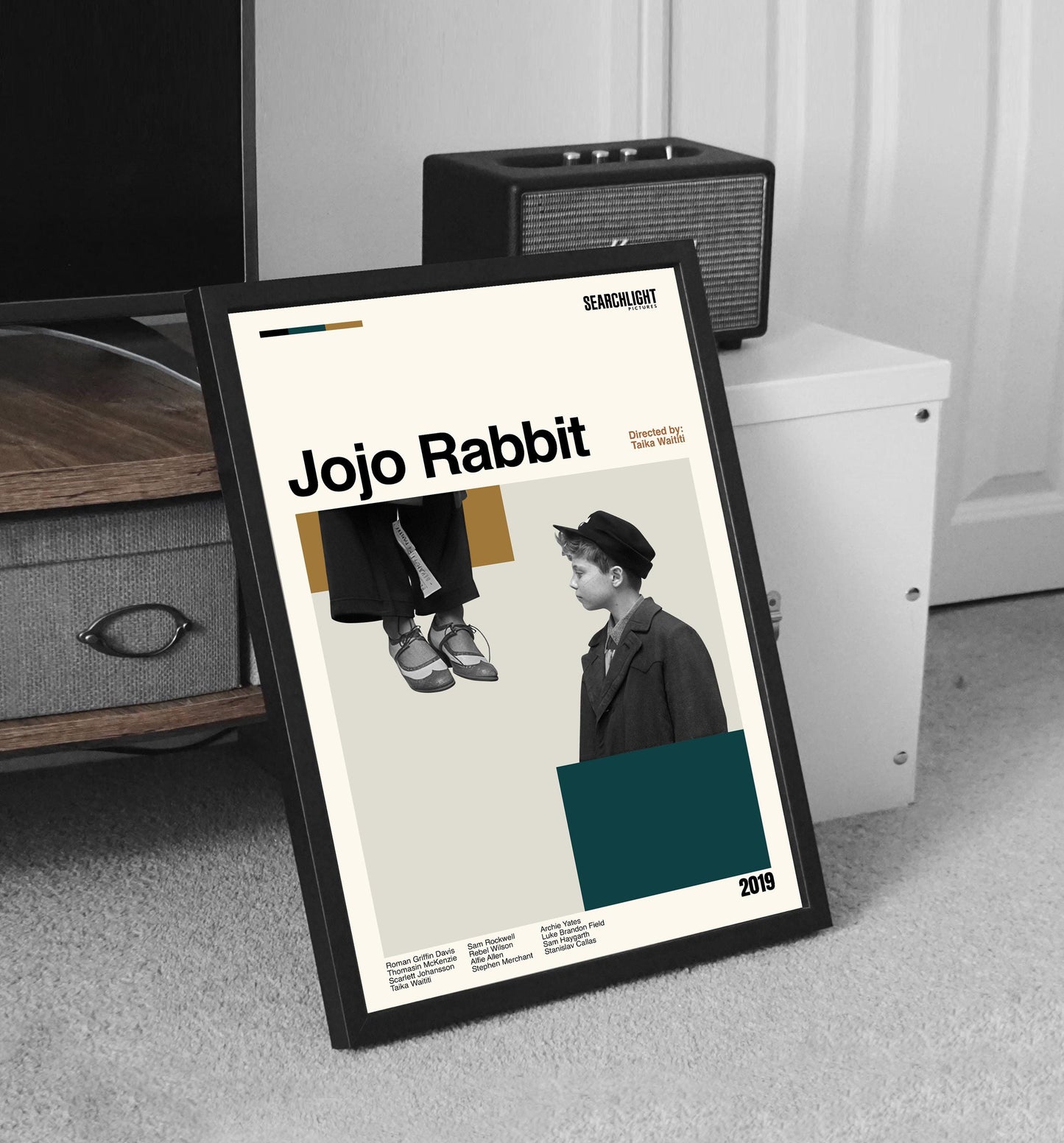 Jojo Rabbit Poster - Movie Poster - Midcentury Modern Art - Minimalist Print - Retro Poster - Vintage Print Art - Wall Art - Gifts for him