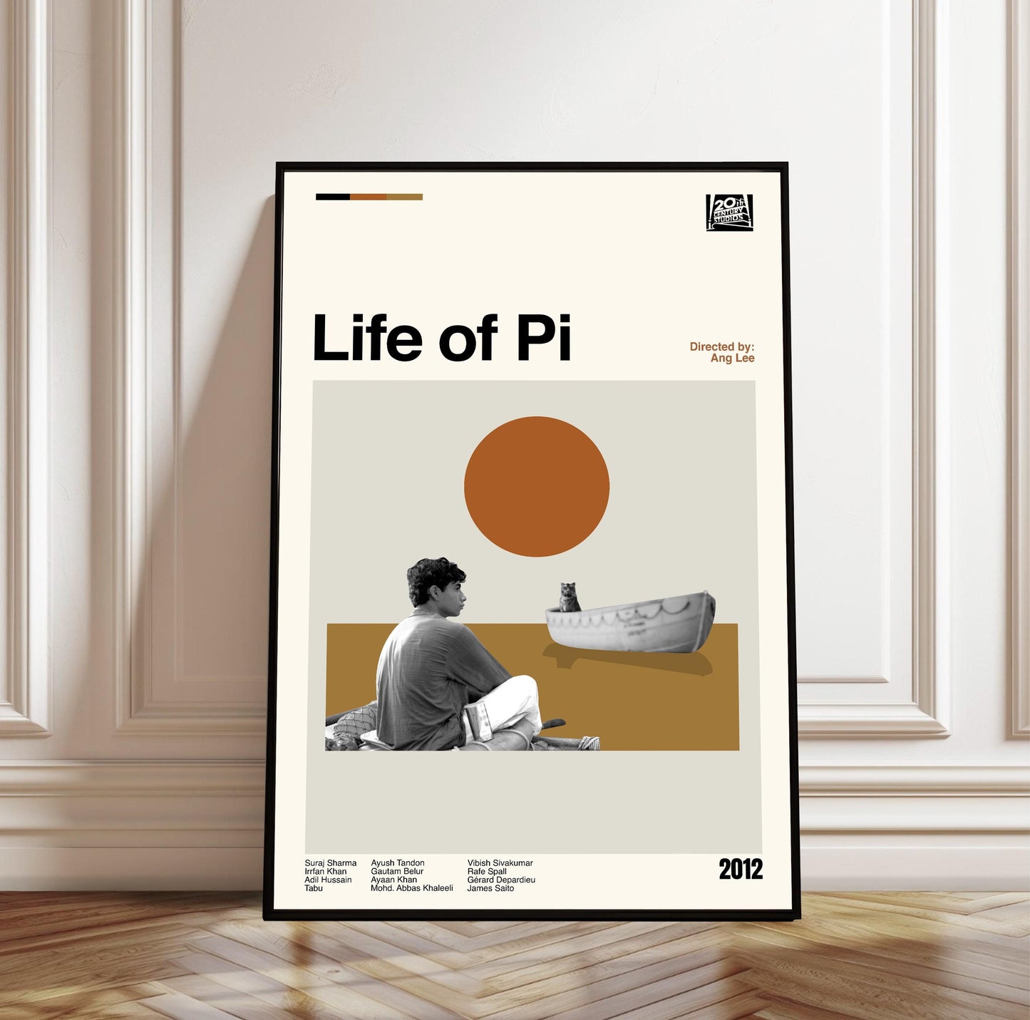 Life of Pi Movie Poster - Mid-Century Modern Minimalist Print