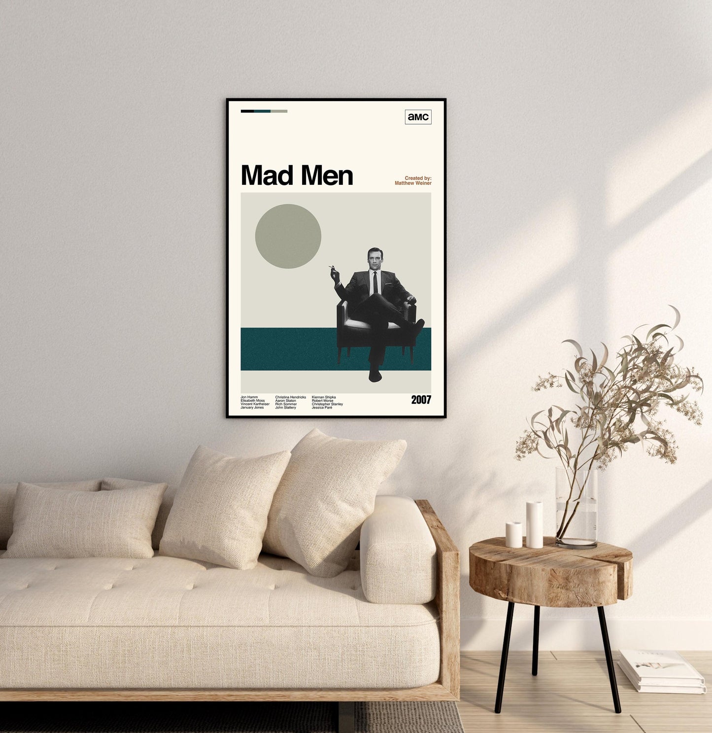 Mad Men Poster: Mid-Century Modern TV Series Art Print