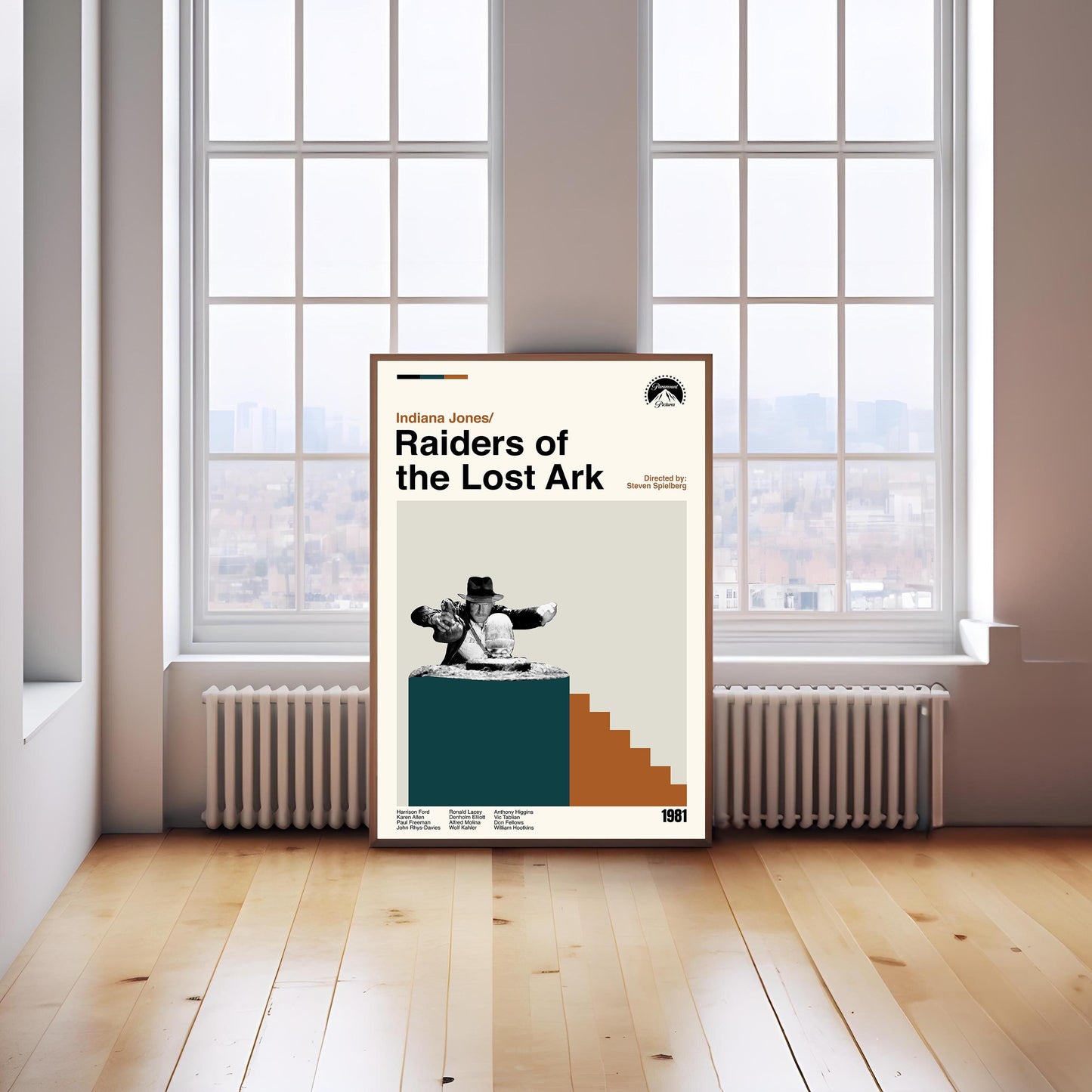 Raiders of the Lost Ark Poster - Movie Poster - Midcentury Modern Art - Minimalist Print - Retro Poster - Vintage Print - Gifts for him