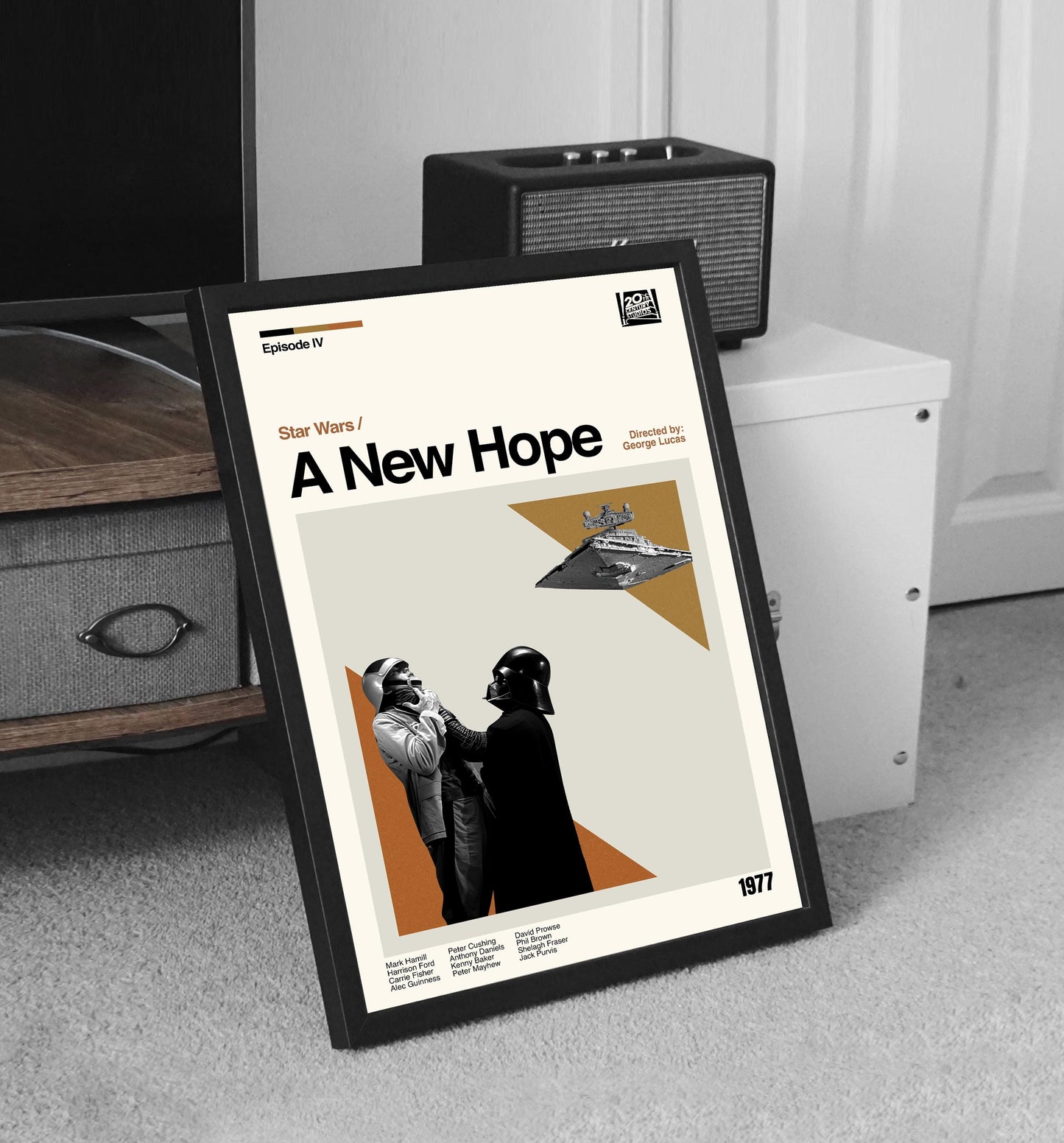Star Wars: A New Hope - Midcentury Modern Minimalist Movie Poster