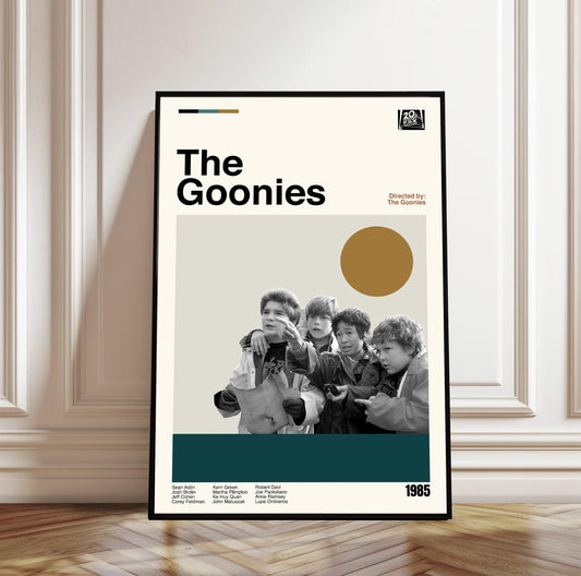 The Goonies Movie Poster: Mid-Century Modern Minimalist Art Print