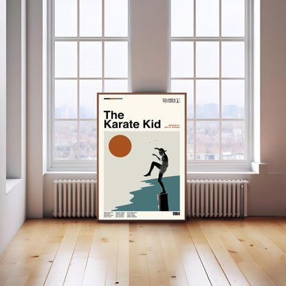 The Karate Kid Movie Poster - Minimalist Mid-Century Modern Art Print