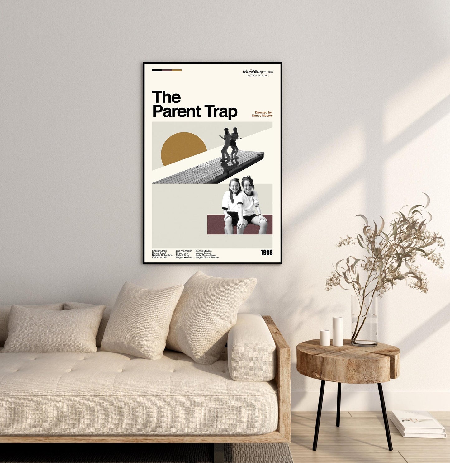 The Parent Trap Movie Poster: Mid-Century Modern Minimalist Art Print