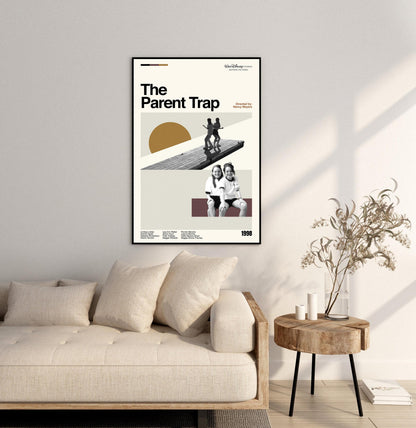 The Parent Trap Movie Poster: Mid-Century Modern Minimalist Art Print