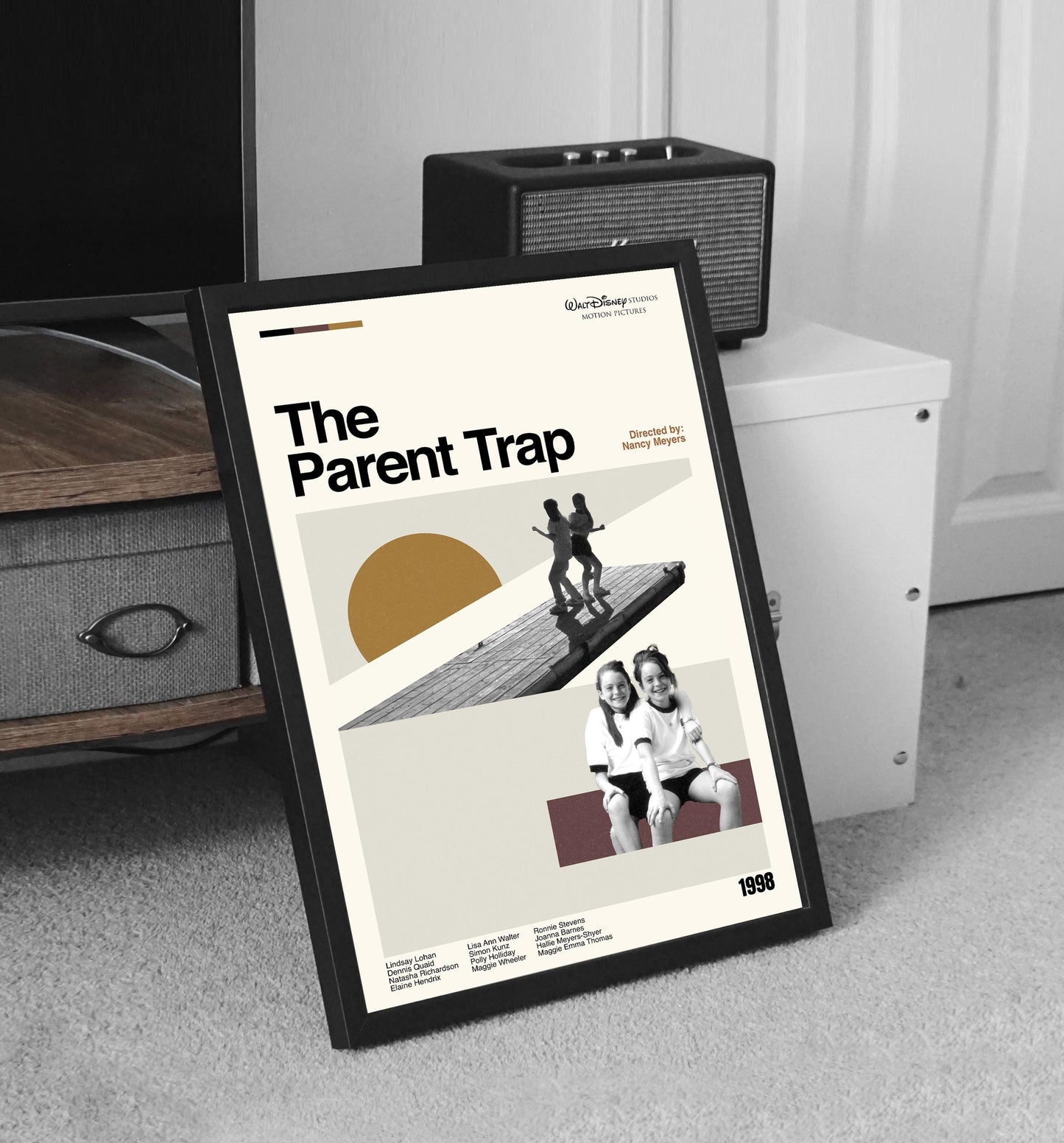 The Parent Trap Movie Poster: Mid-Century Modern Minimalist Art Print