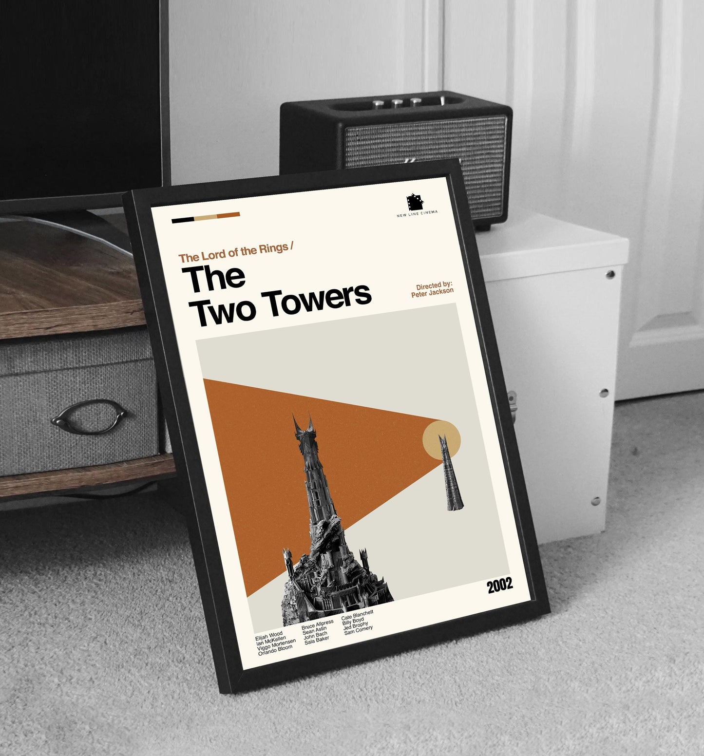The Two Towers Movie Poster - Midcentury Modern Minimalist Print