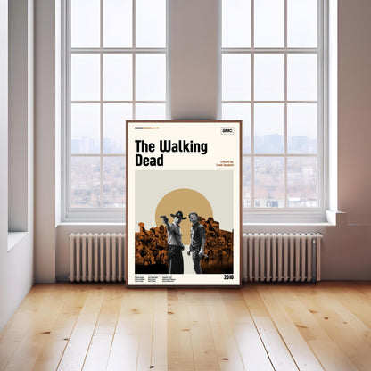 The Walking Dead Poster - Tv Series Poster - Midcentury Modern Art - Minimalist Print - Retro Poster - Vintage Print Art - Gifts for him