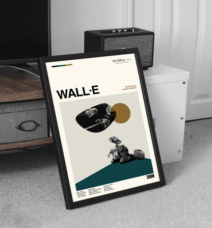 Wall-E Movie Poster: Mid-Century Modern Minimalist Art Print