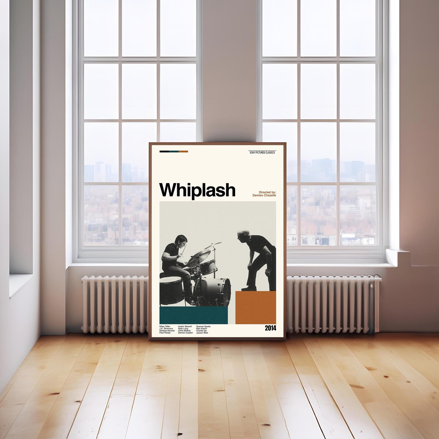 Whiplash Movie Poster – Mid-Century Modern Minimalist Print