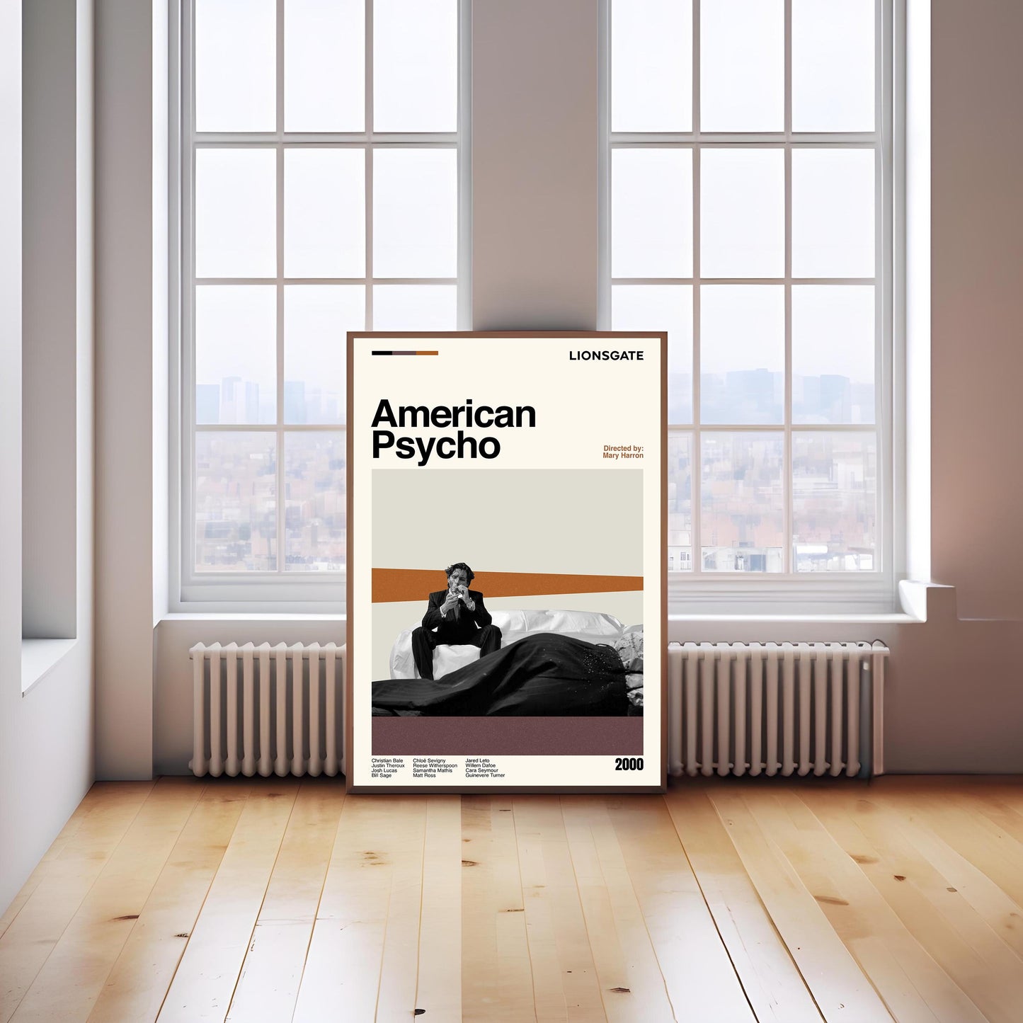 American Psycho Poster - Midcentury Modern Minimalist Movie Print