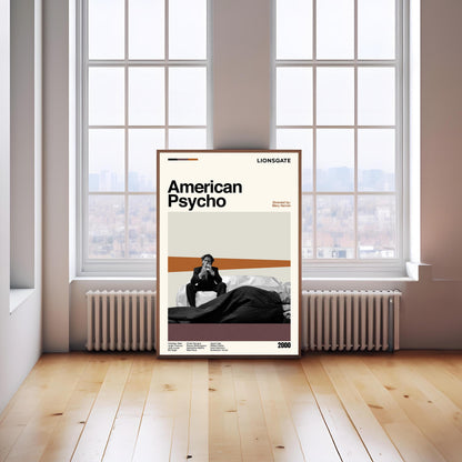 American Psycho Poster - Midcentury Modern Minimalist Movie Print