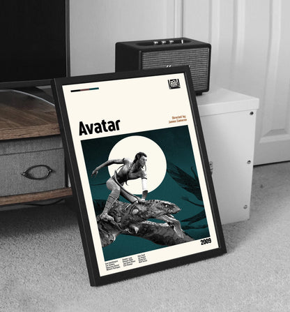 Avatar Poster - Movie Poster - Midcentury Modern Art - Minimalist Print - Retro Poster - Vintage Print Art - Wall Art - Gifts for him