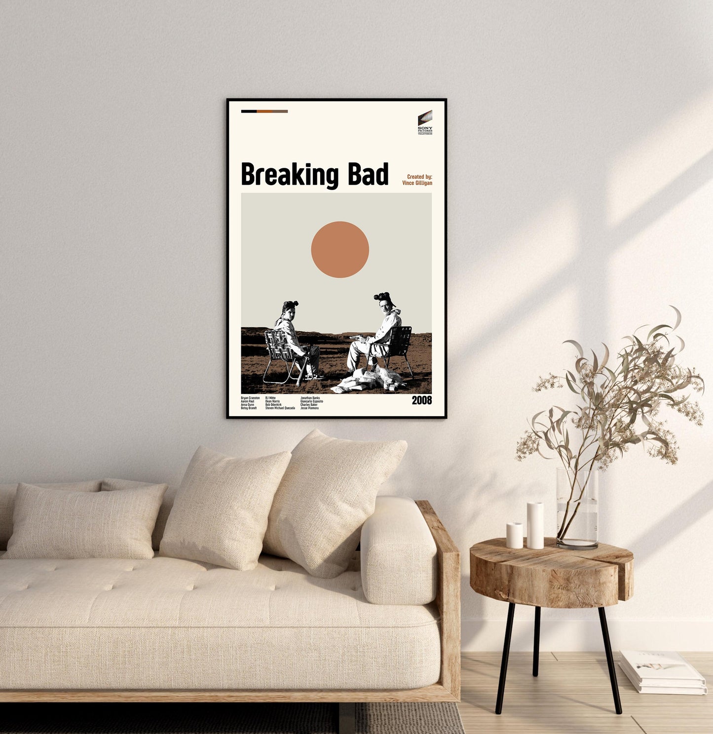 Breaking Bad Poster: Mid-Century Modern TV Series Art Print