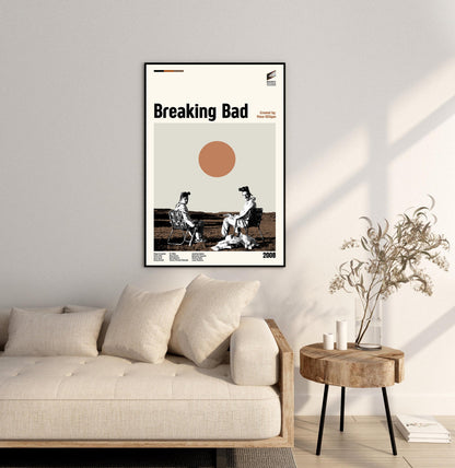 Breaking Bad Poster: Mid-Century Modern TV Series Art Print