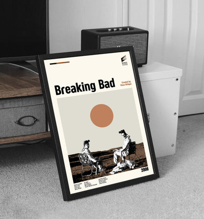 Breaking Bad Poster: Mid-Century Modern TV Series Art Print