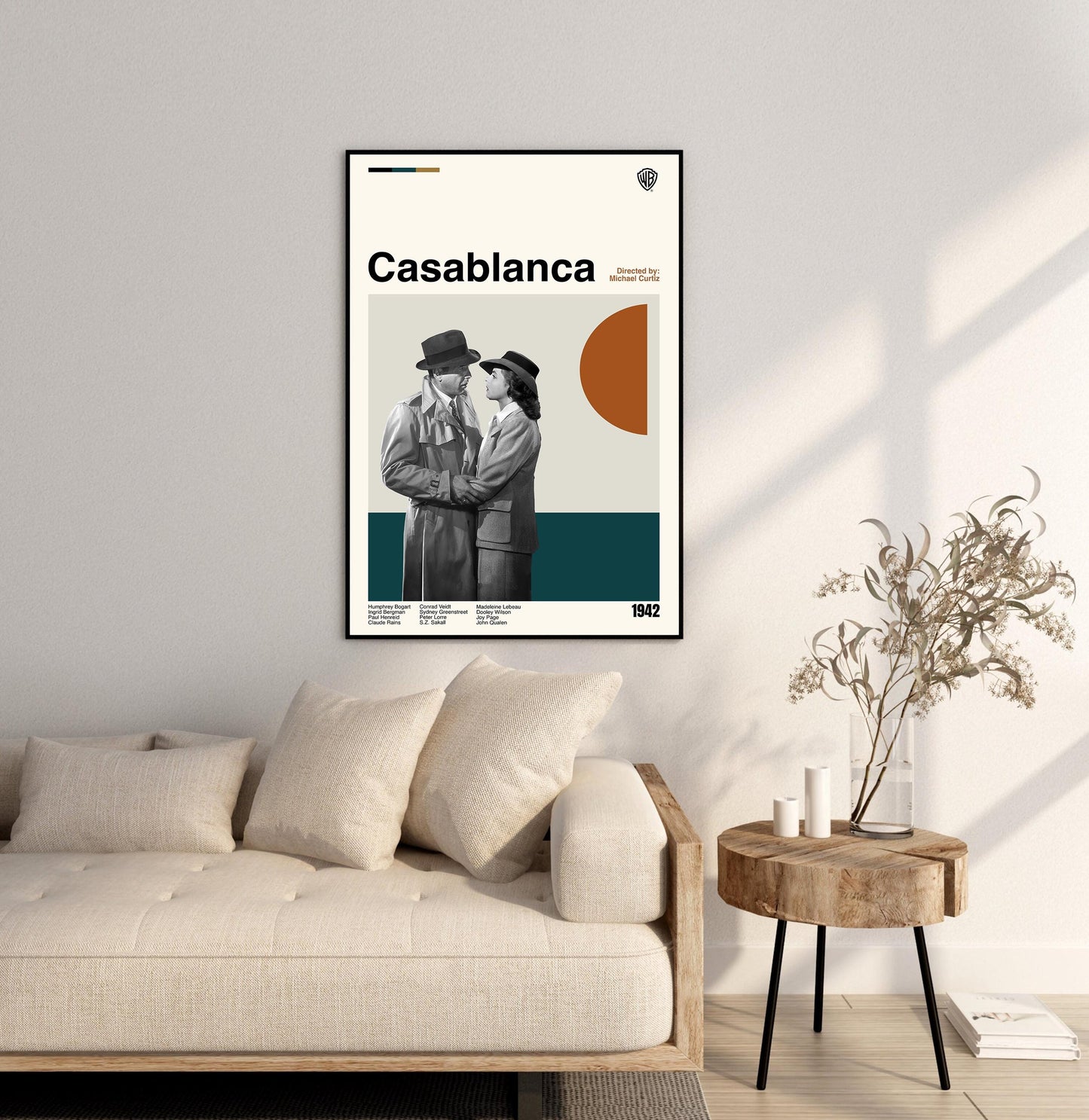 Casablanca Movie Poster – Mid-Century Modern Minimalist Print