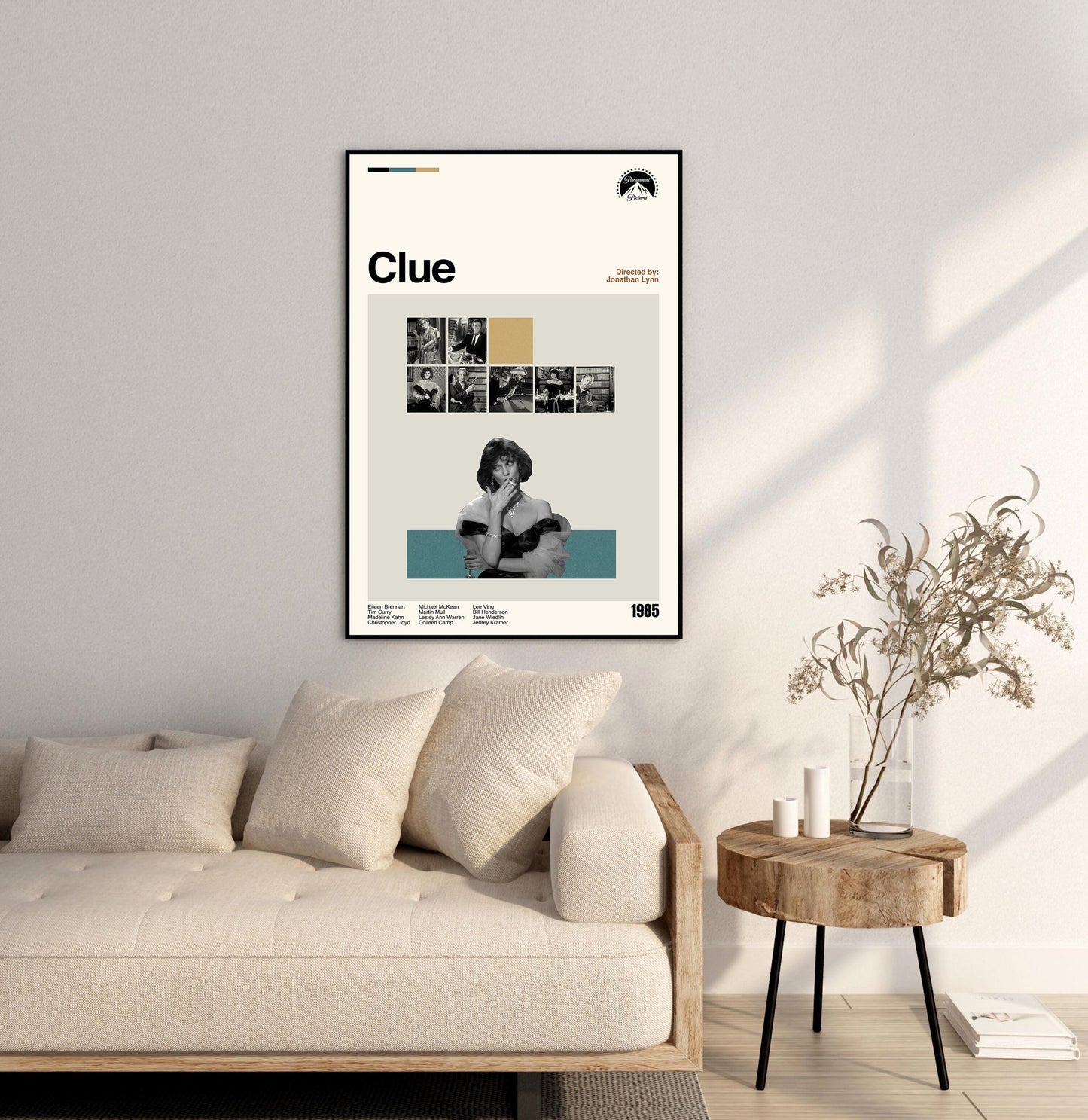 Clue Poster - Movie Poster - Midcentury Modern Art - Minimalist Print - Retro Poster - Vintage Print - Wall Art - Gifts for him