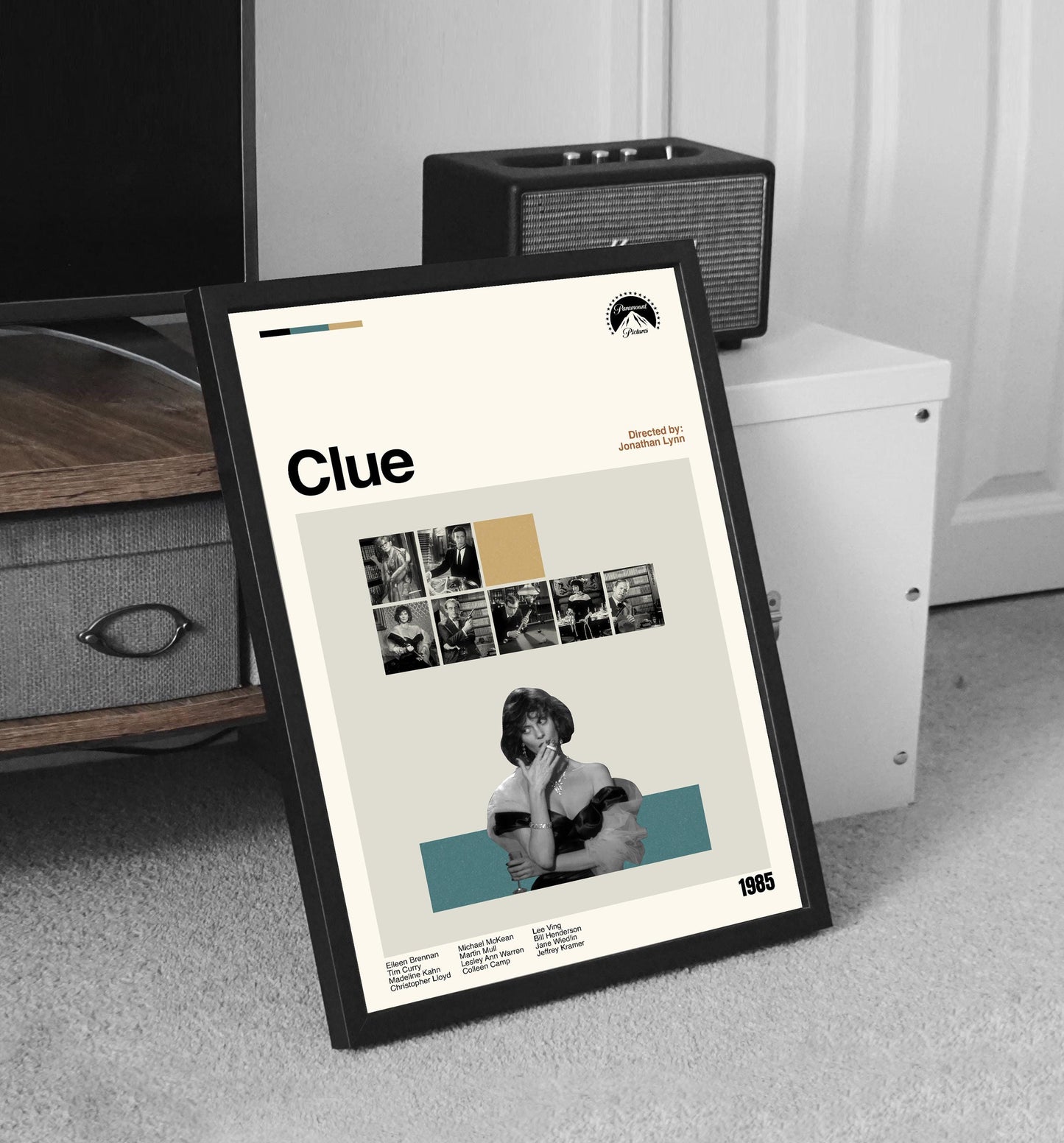 Clue Poster - Movie Poster - Midcentury Modern Art - Minimalist Print - Retro Poster - Vintage Print - Wall Art - Gifts for him