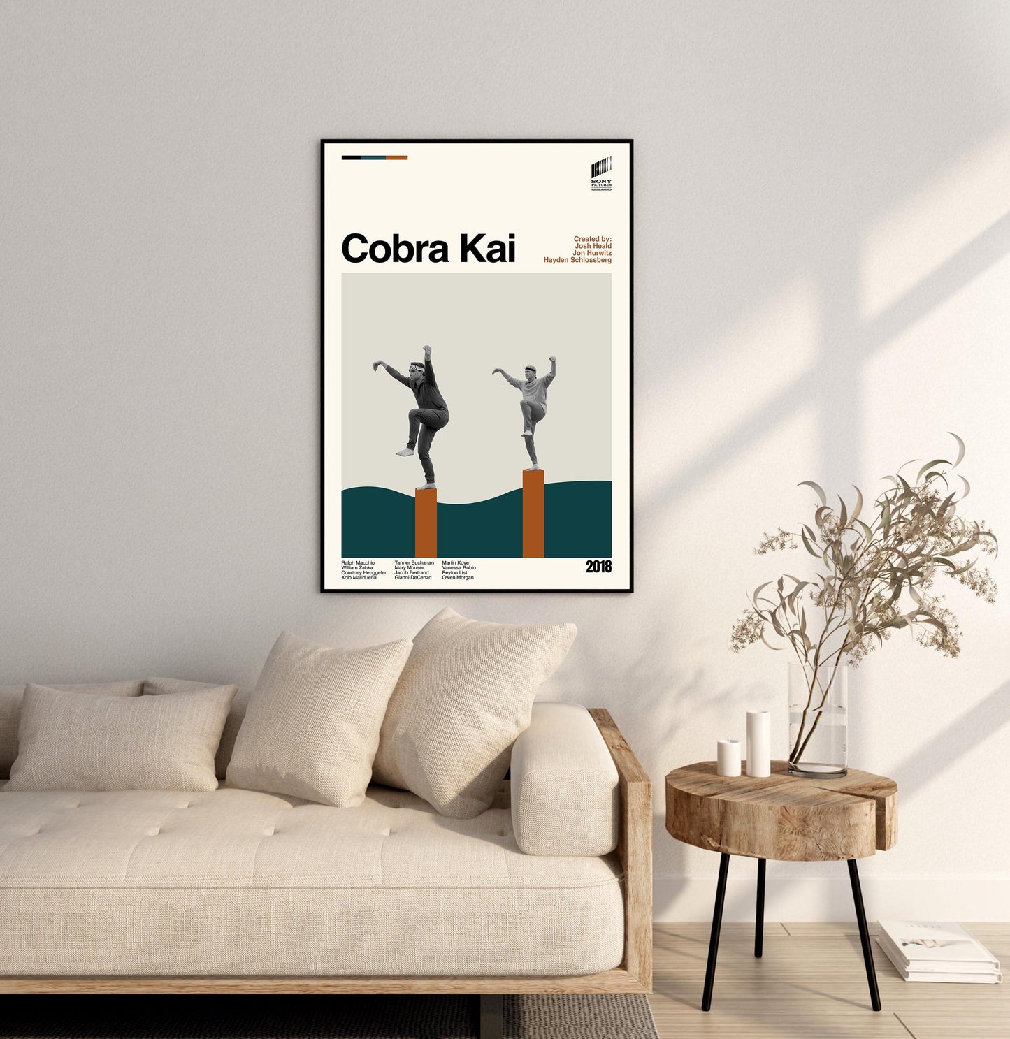 Cobra Kai Poster - Tv Series Poster - Midcentury Modern Art - Minimalist Print - Retro Poster - Vintage Print - Wall Art - Gifts for him