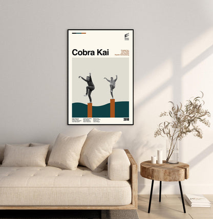 Cobra Kai Poster - Tv Series Poster - Midcentury Modern Art - Minimalist Print - Retro Poster - Vintage Print - Wall Art - Gifts for him