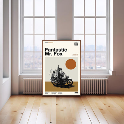 Fantastic Mr. Fox Poster - Movie Poster - Midcentury Modern Art - Minimalist Print - Retro Poster - Vintage Print - Wall Art - Gift for him