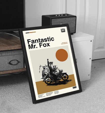 Fantastic Mr. Fox Poster - Movie Poster - Midcentury Modern Art - Minimalist Print - Retro Poster - Vintage Print - Wall Art - Gift for him