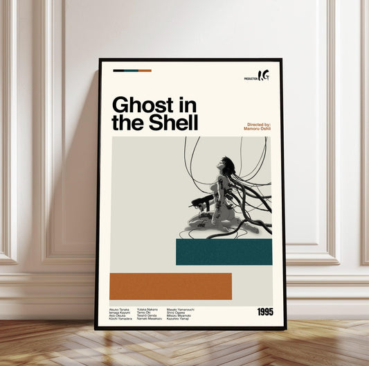 Ghost in the Shell Poster - Mid-Century Modern Minimalist Print