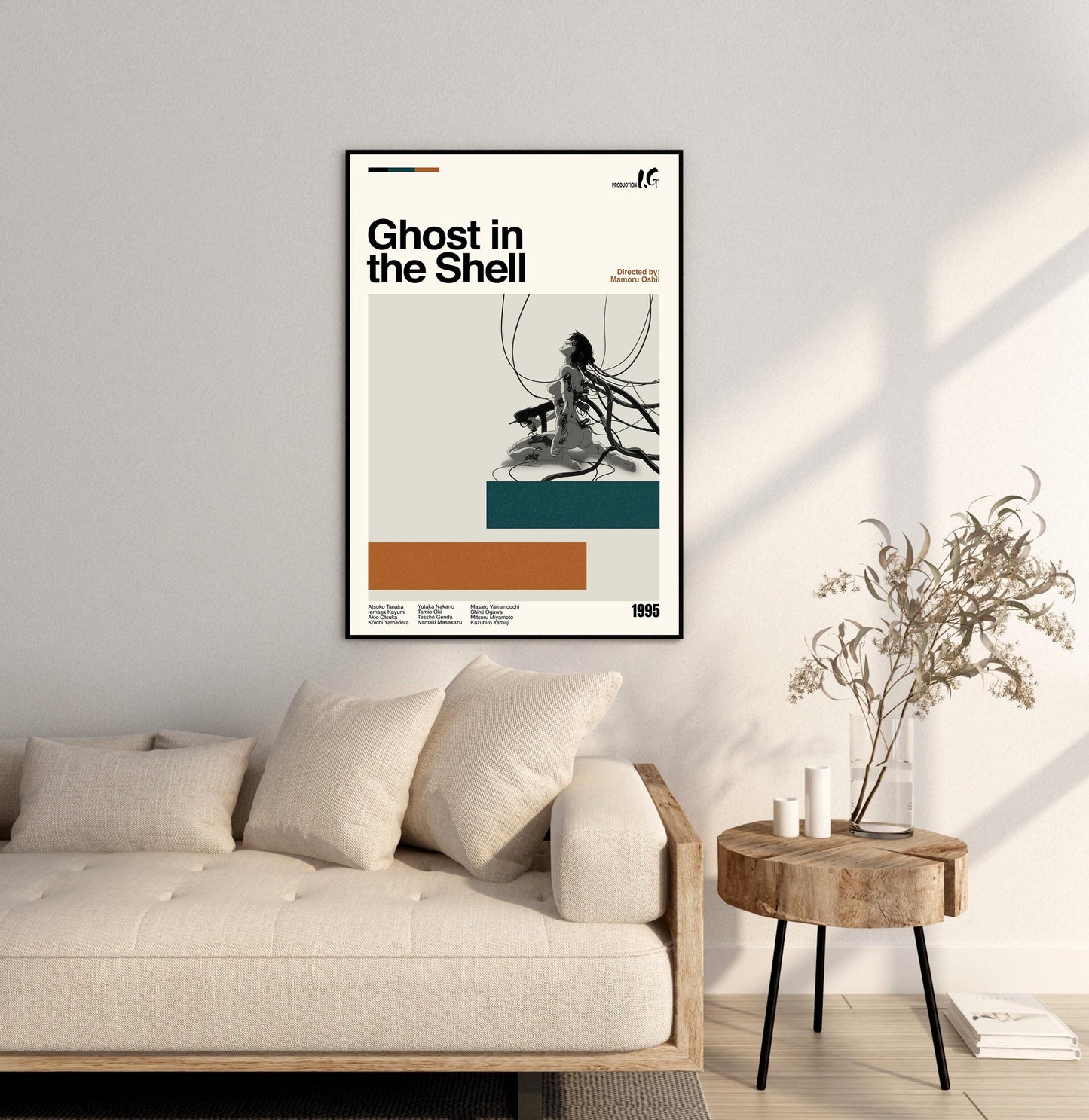 Ghost in the Shell Poster - Mid-Century Modern Minimalist Print