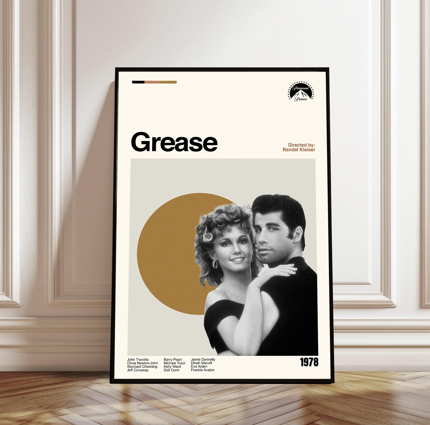 Grease Poster - Movie Poster - Midcentury Modern Art - Minimalist Print - Retro Poster - Vintage Print Art - Wall Art - Gifts for him