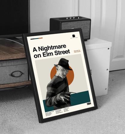 Nightmare on Elm Street Poster – Midcentury Modern Movie Art Print