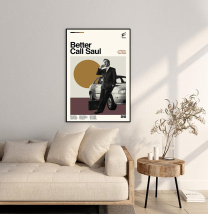 Better Call Saul Poster - Tv Series Poster - Midcentury Modern Art - Minimalist Print - Retro Poster - Vintage Print - Gifts for him