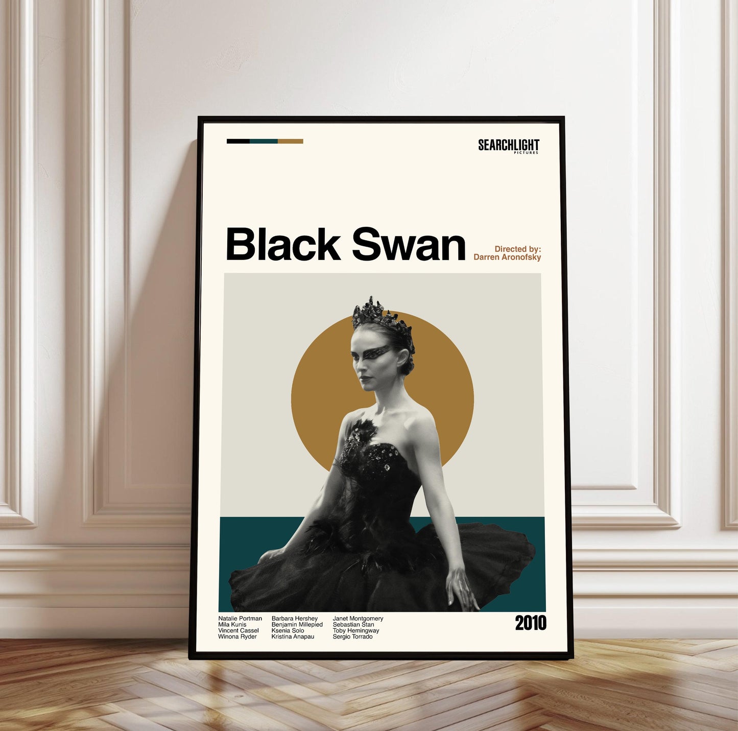 Black Swan Movie Poster - Mid-Century Modern Minimalist Print