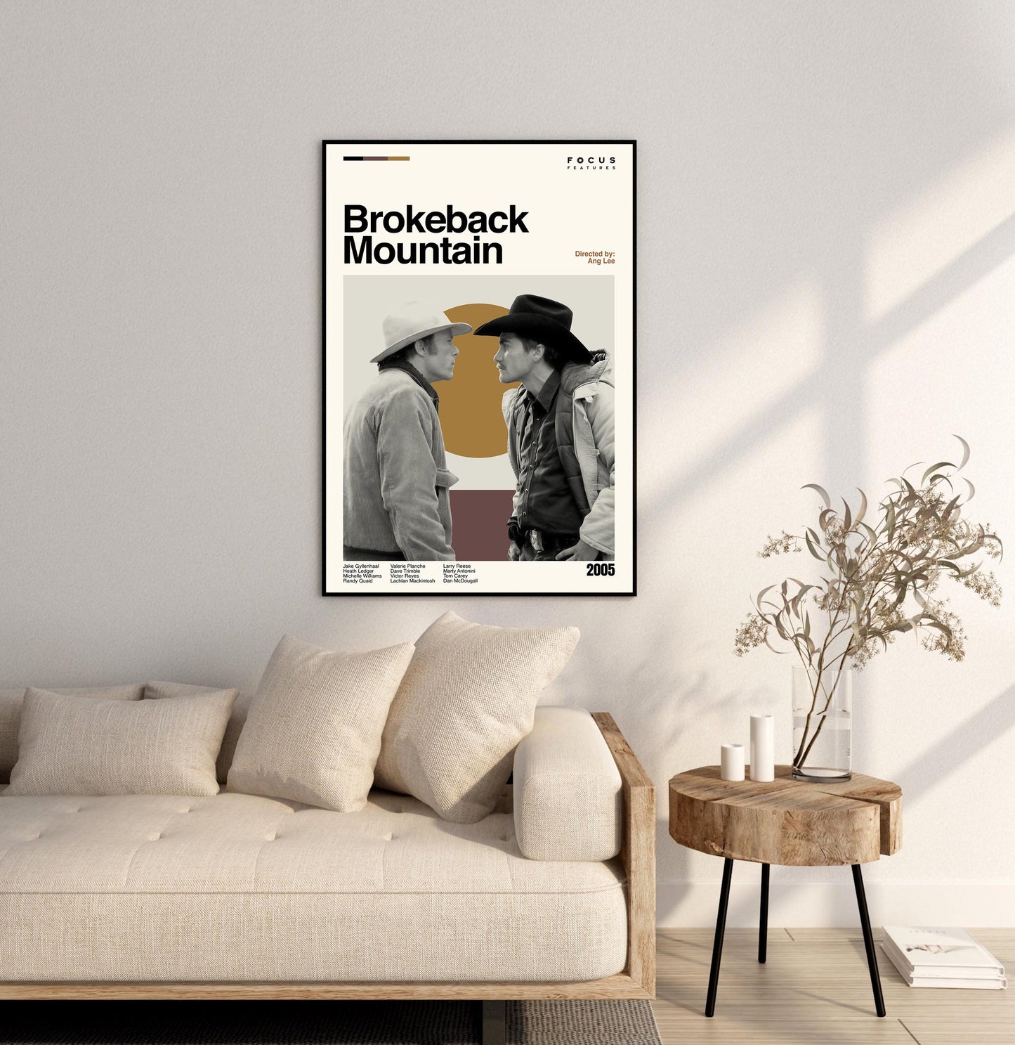 Brokeback Mountain Movie Poster – Mid-Century Modern Minimalist Print