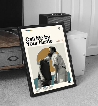 Call Me by Your Name Movie Poster: Mid-Century Modern Minimalist Art Print