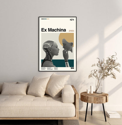 Ex Machina Movie Poster: Mid-Century Modern Minimalist Art Print