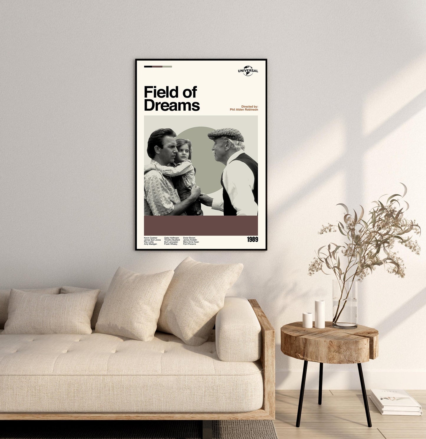 Field of Dreams Movie Poster - Minimalist Mid-Century Modern Print