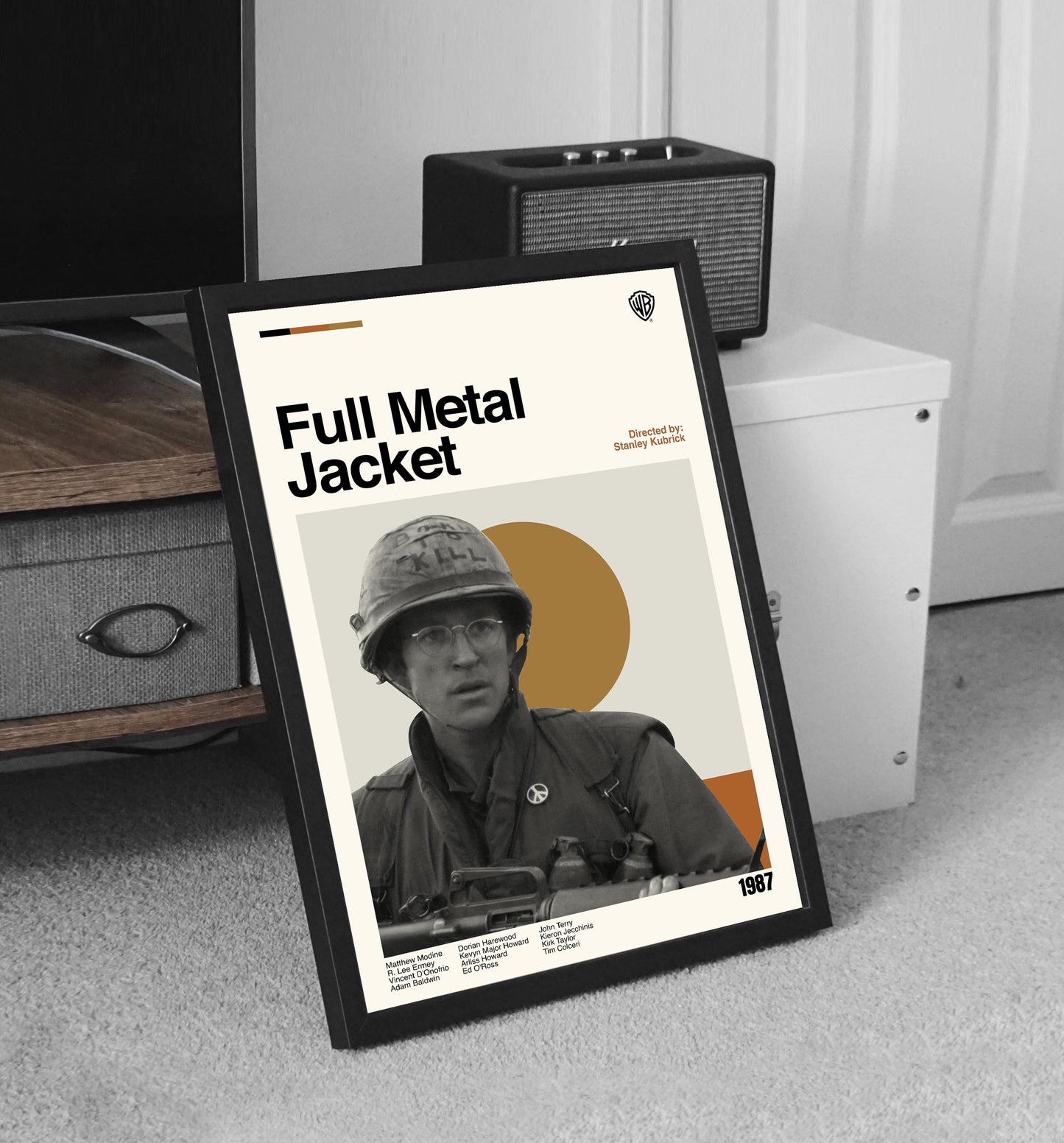 Full Metal Jacket Movie Poster: Mid-Century Modern Minimalist Print