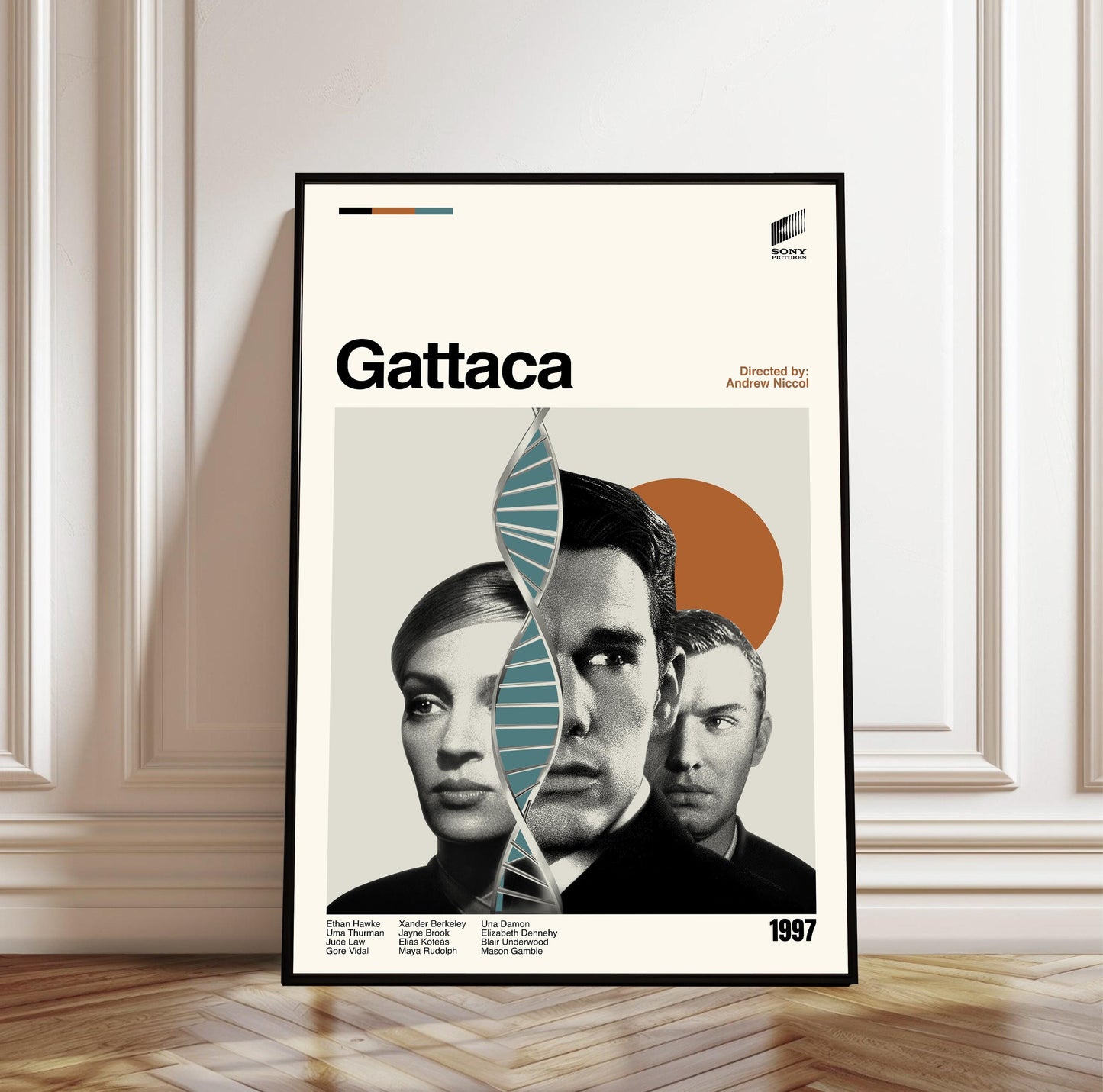 Gattaca Movie Poster - Mid-Century Modern Minimalist Print