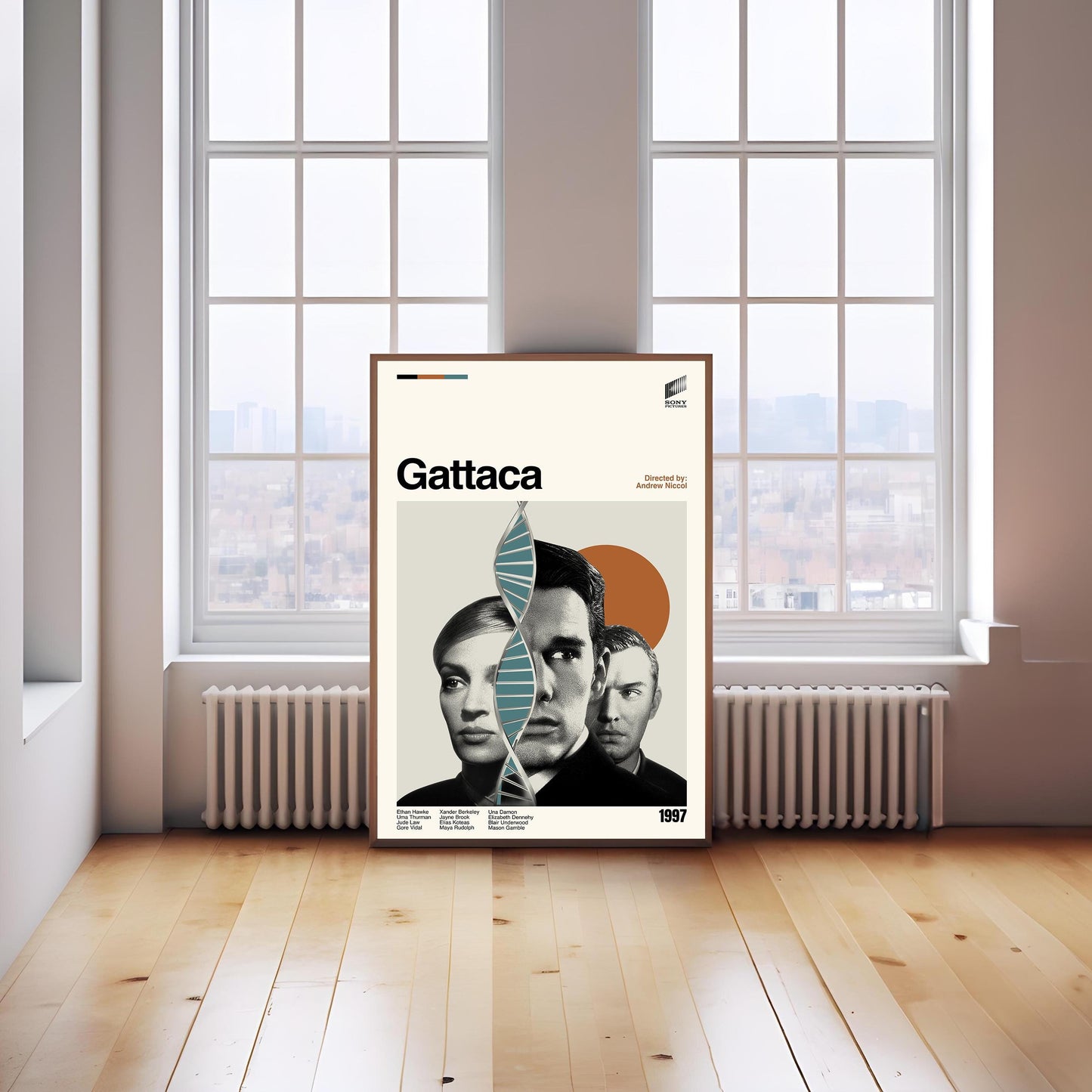 Gattaca Movie Poster - Mid-Century Modern Minimalist Print