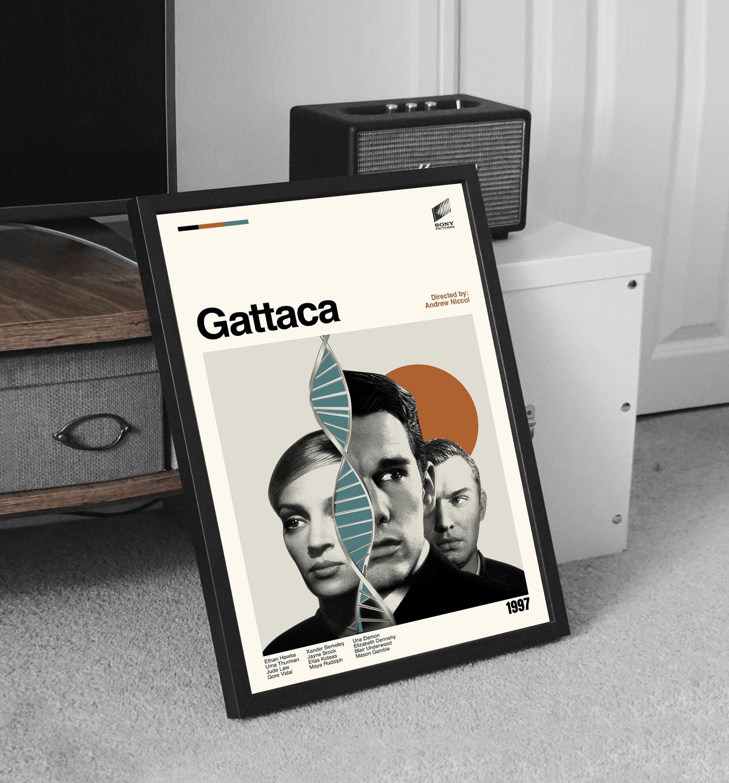 Gattaca Movie Poster - Mid-Century Modern Minimalist Print
