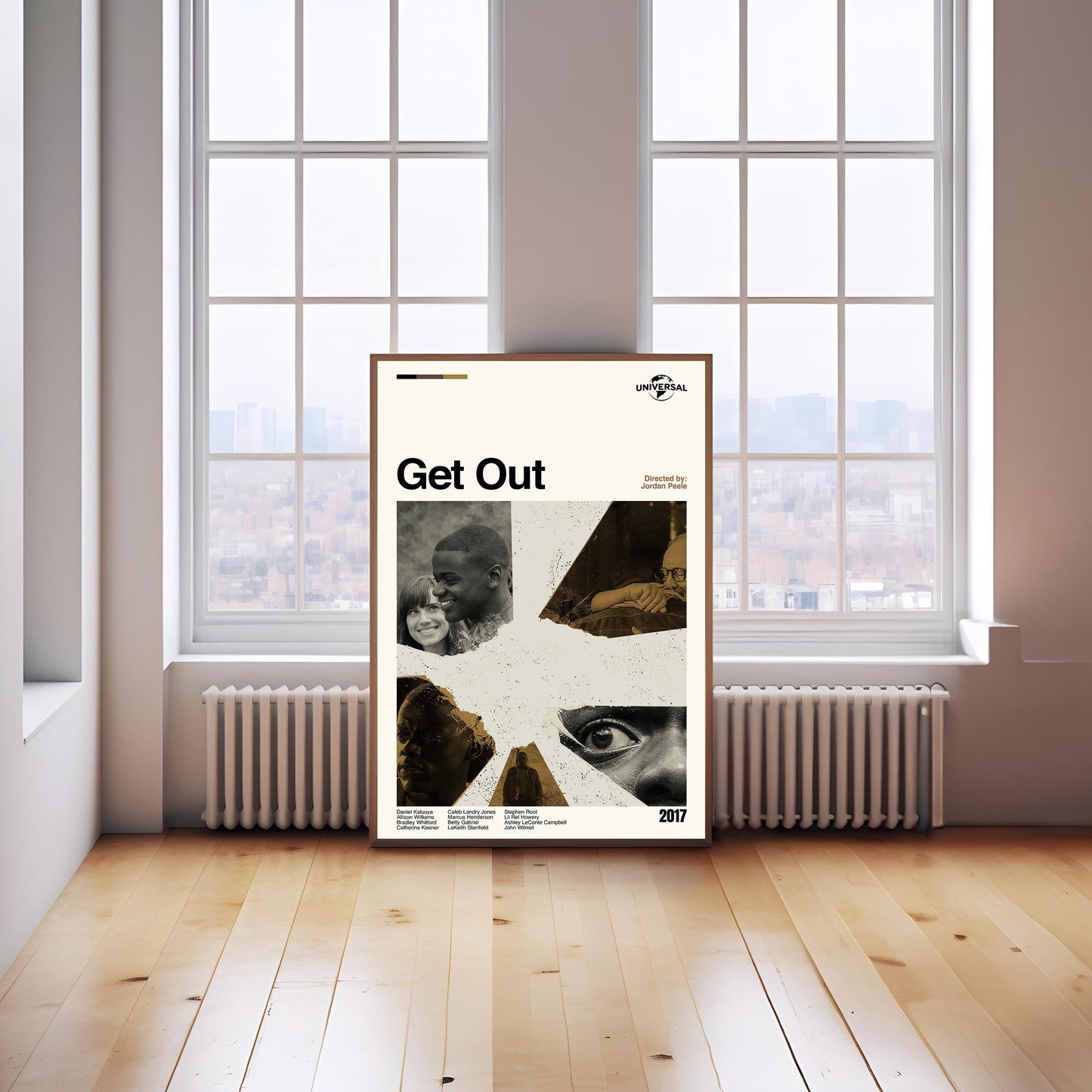 Get Out Movie Poster – Minimalist Mid-Century Modern Art Print