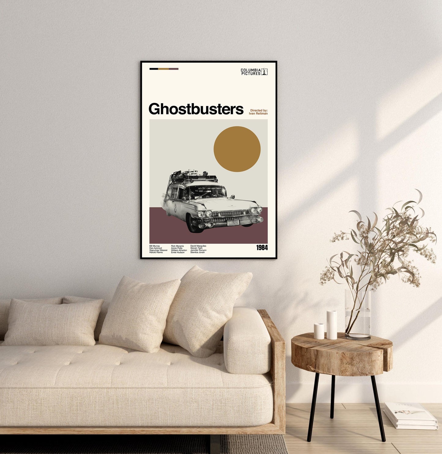 Ghostbusters Movie Poster - Minimalist Mid-Century Modern Print