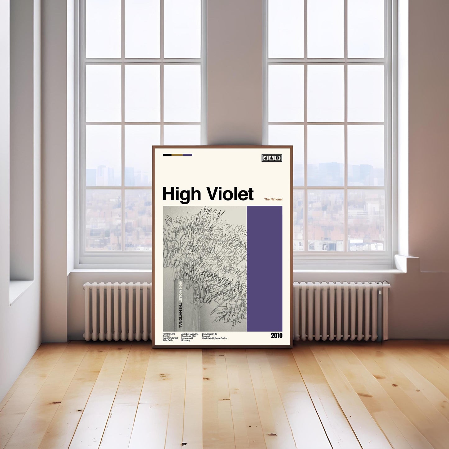 High Violet Album Art Print – Midcentury Modern Wall Decor