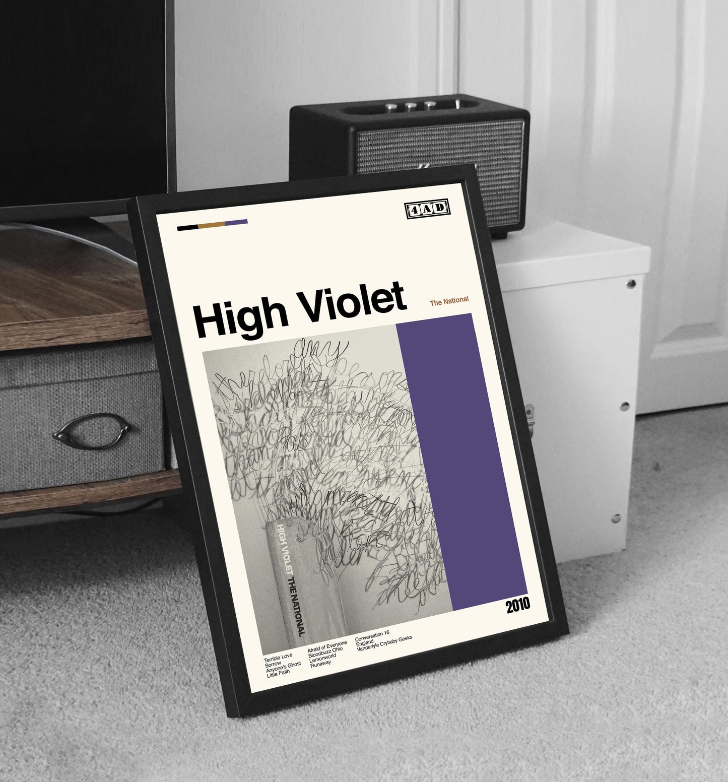 High Violet Album Art Print – Midcentury Modern Wall Decor