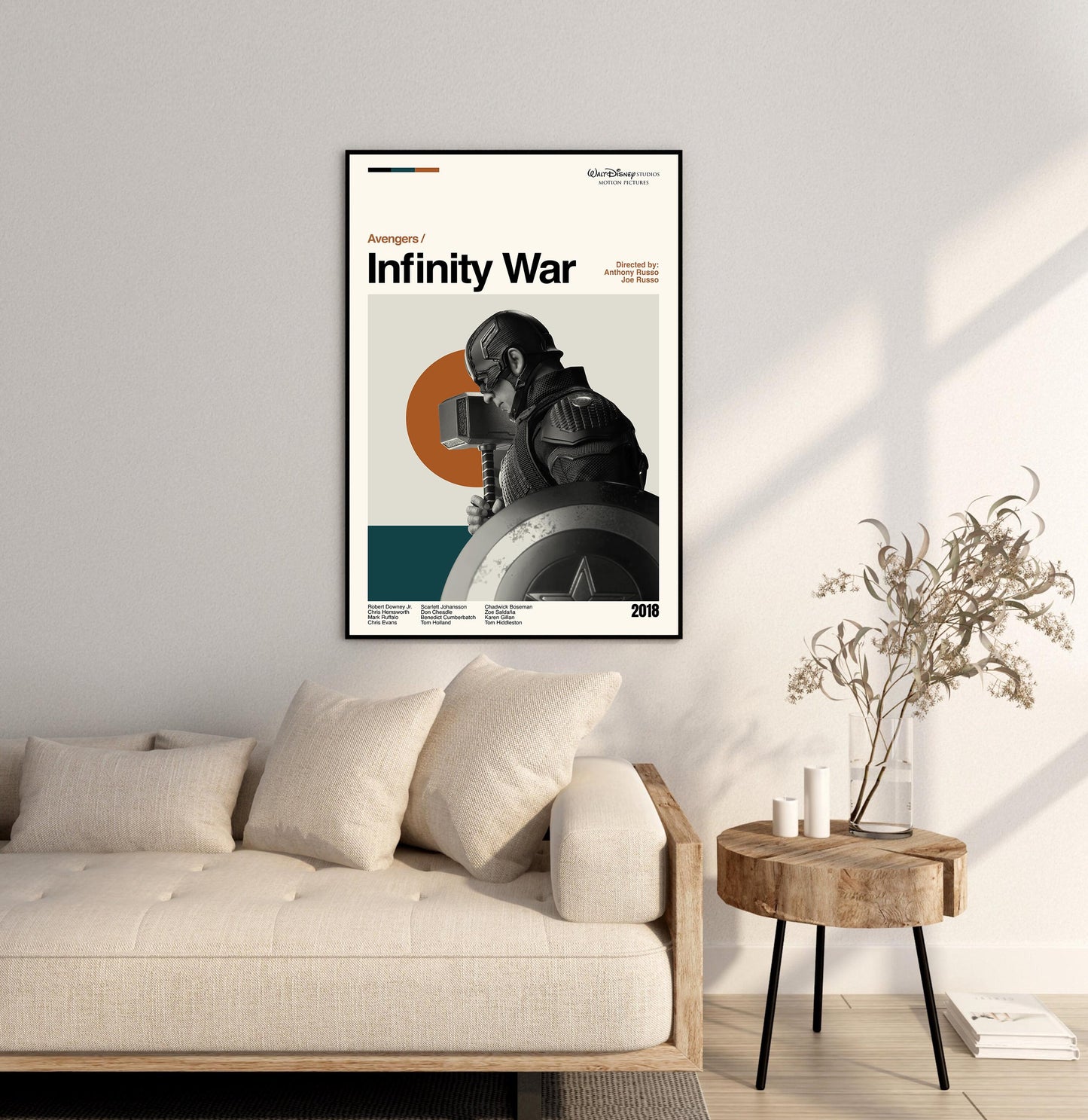 Avengers: Infinity War Poster, Mid-Century Modern Movie Art