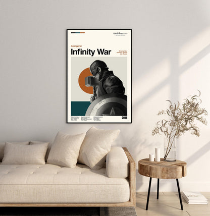 Avengers: Infinity War Poster, Mid-Century Modern Movie Art